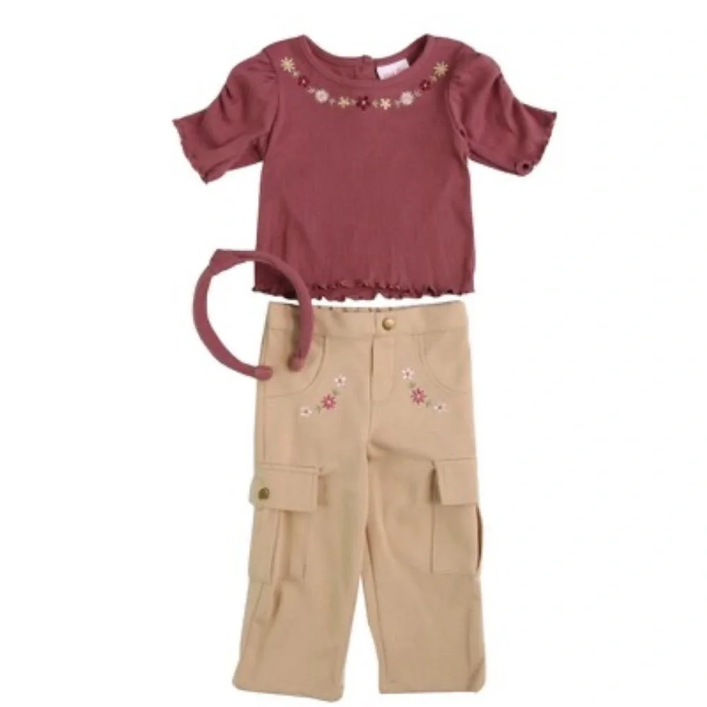 Little Lass girls cute outfit Set with Headband size 6X - Picture 1 of 9
